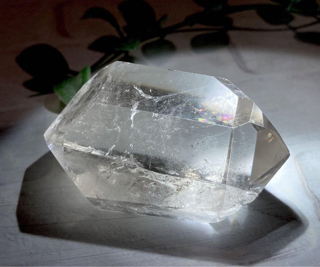 レインボー　スモーキークォーツ　ダブルポイント　クリスタル　水晶　ポリッシュ レインボースモーキークォーツダブルポイントクリスタル水晶ポリッシュ